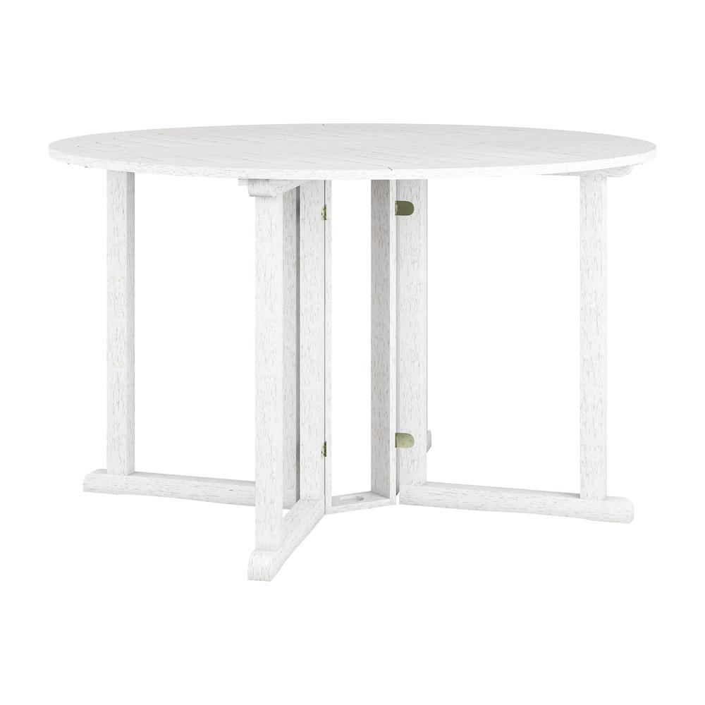 CorLiving Miramar Whitewashed Hardwood Outdoor Drop Leaf Dining Table. Picture 3