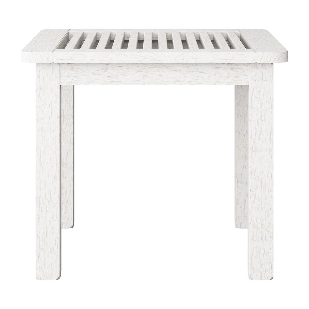 CorLiving Miramar Whitewashed Hardwood Outdoor Side Table. Picture 3