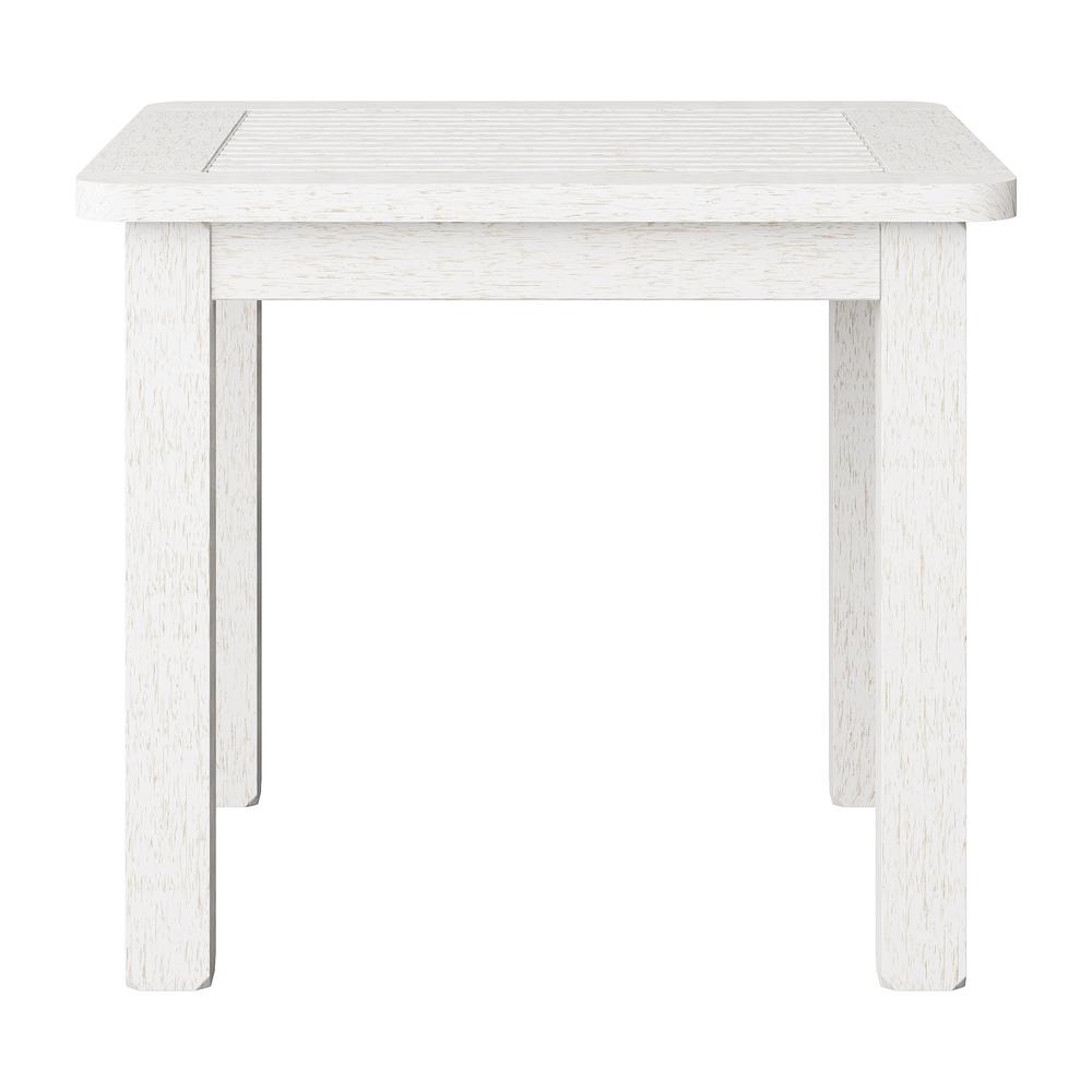 CorLiving Miramar Whitewashed Hardwood Outdoor Side Table. Picture 4