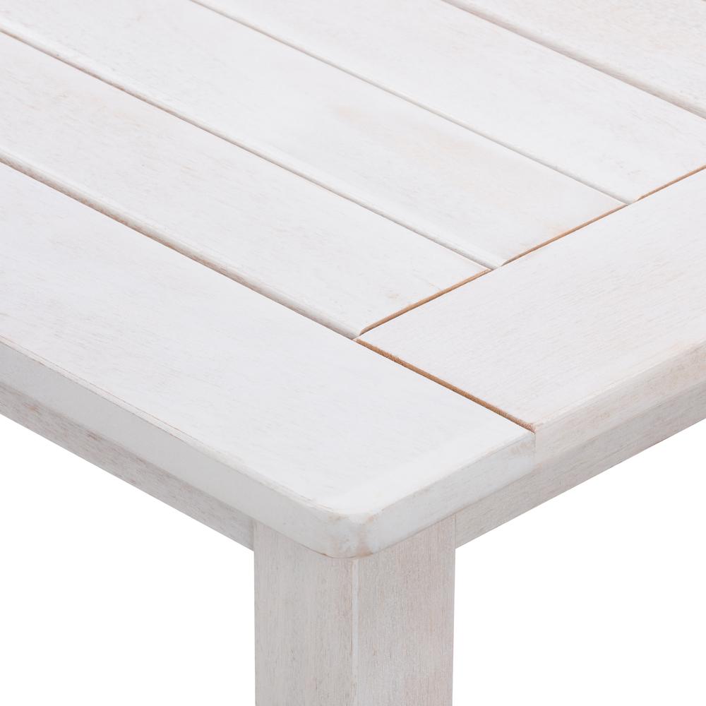 CorLiving Miramar Whitewashed Hardwood Outdoor Coffee Table. Picture 6