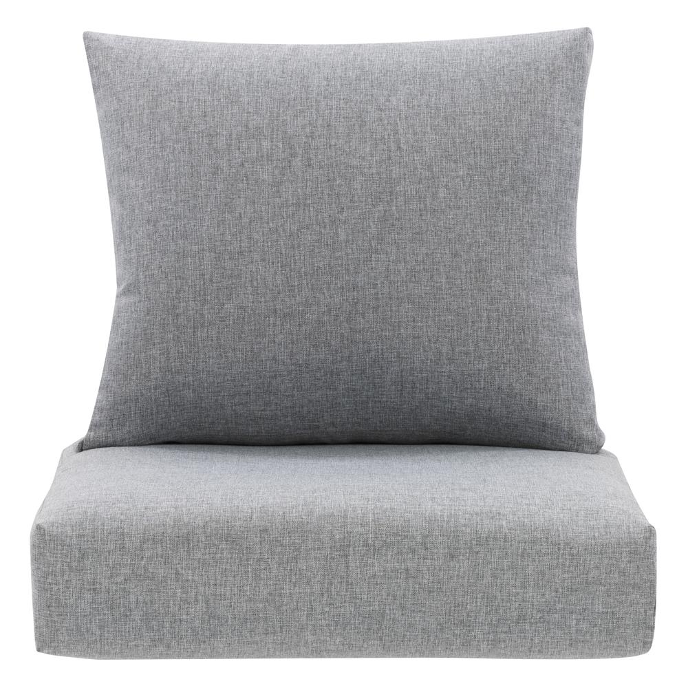 CorLiving Grey Single Chair Replacement Patio Cushion Set, 2pc. Picture 1
