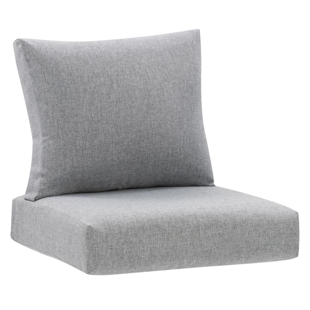 CorLiving Grey Single Chair Replacement Patio Cushion Set, 2pc. Picture 2
