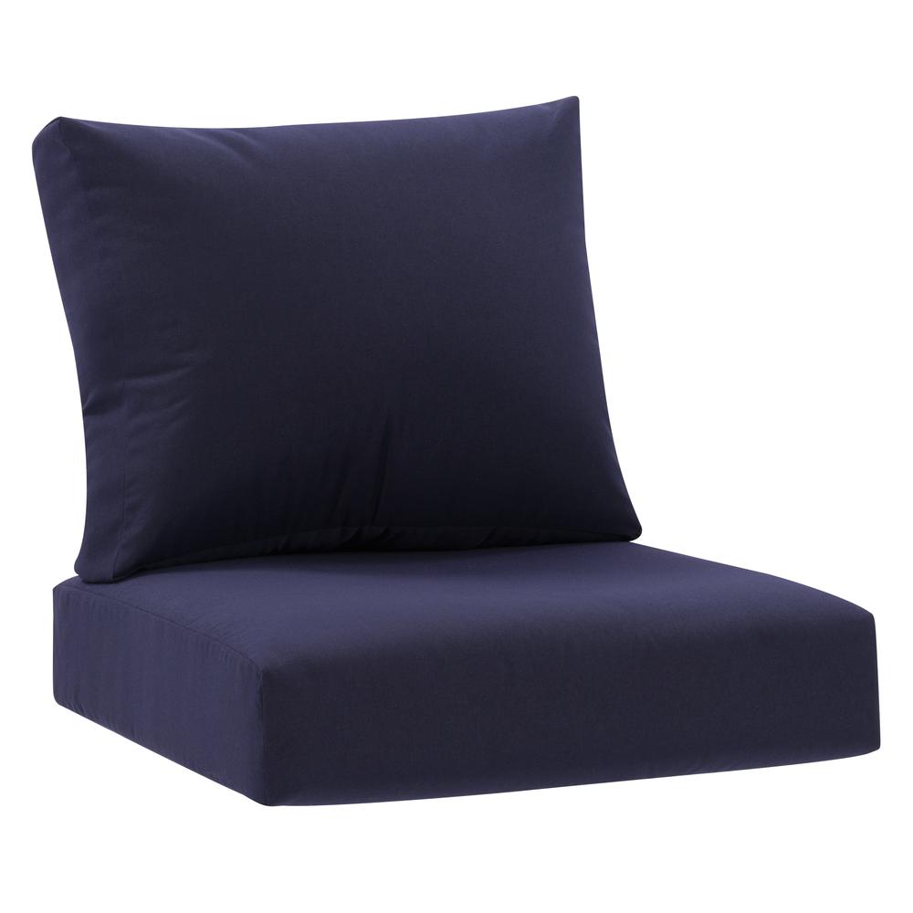 CorLiving Navy Single Chair Replacement Patio Cushion Set, 2pc. Picture 2