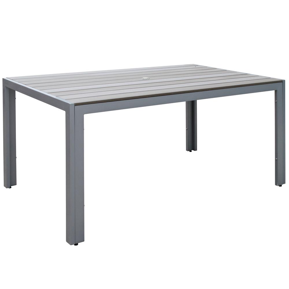 Gallant Sun Bleached Grey Outdoor Dining Table. Picture 1