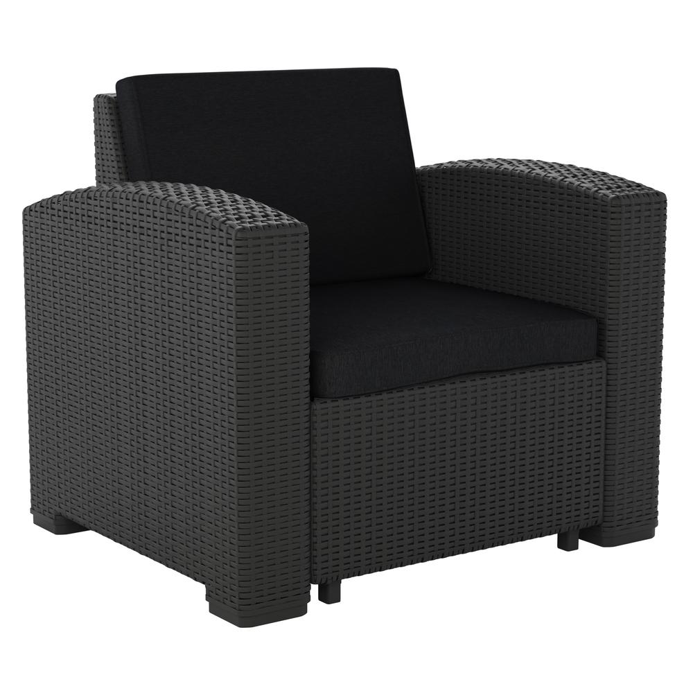CorLiving Outdoor Patio Chair - Black. Picture 3