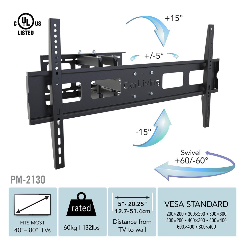 Motion Flat Panel Wall Mount for 37" - 70" TVs. Picture 2