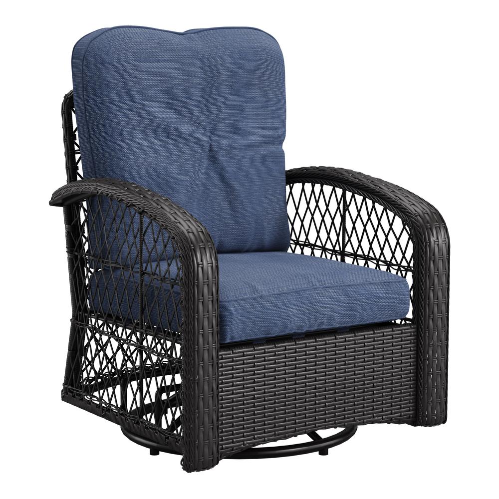 CorLiving Maybelle Swivel Patio Chairs Set, 3pc. Picture 4