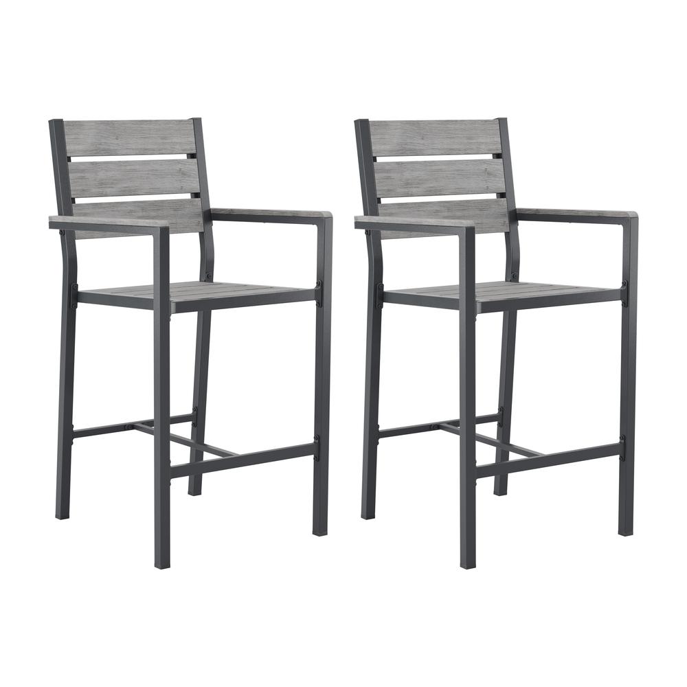 CorLiving Gallant Outdoor Bar Chair, Set of 2. Picture 2