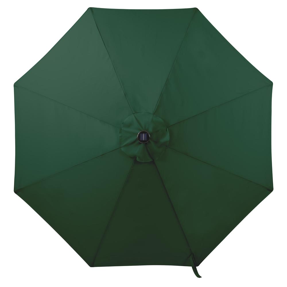 CorLiving Dark Green LED Light Tilting Patio Umbrella. Picture 6