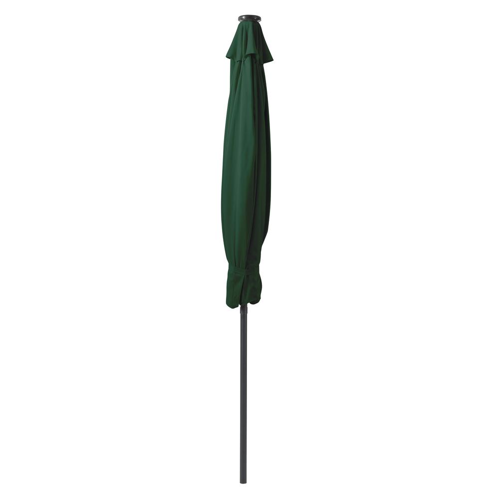 CorLiving Dark Green LED Light Tilting Patio Umbrella. Picture 4