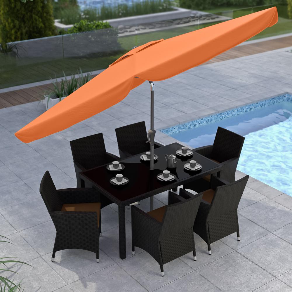 Tilting Patio Umbrella in Orange. Picture 3