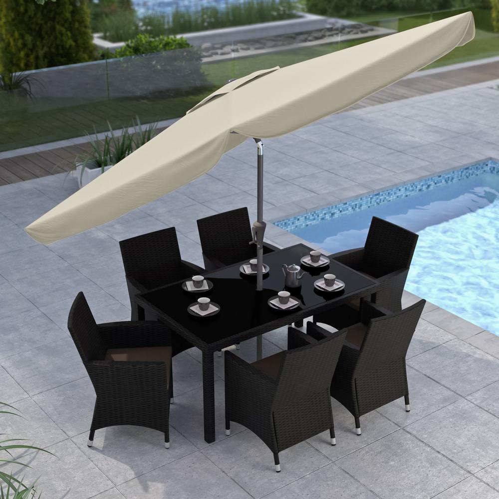 Tilting Patio Umbrella in Warm White. Picture 3
