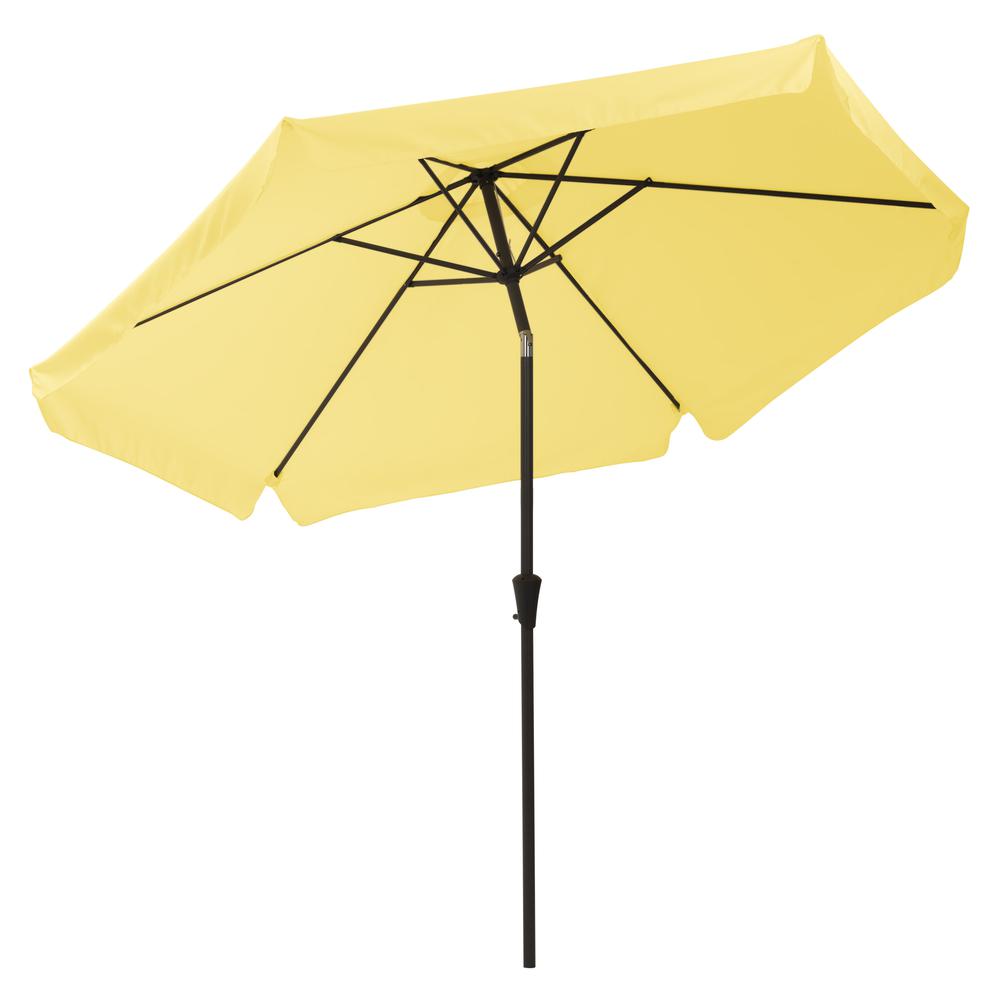 10ft Round Tilting Yellow Patio Umbrella and Round Umbrella Base. Picture 7