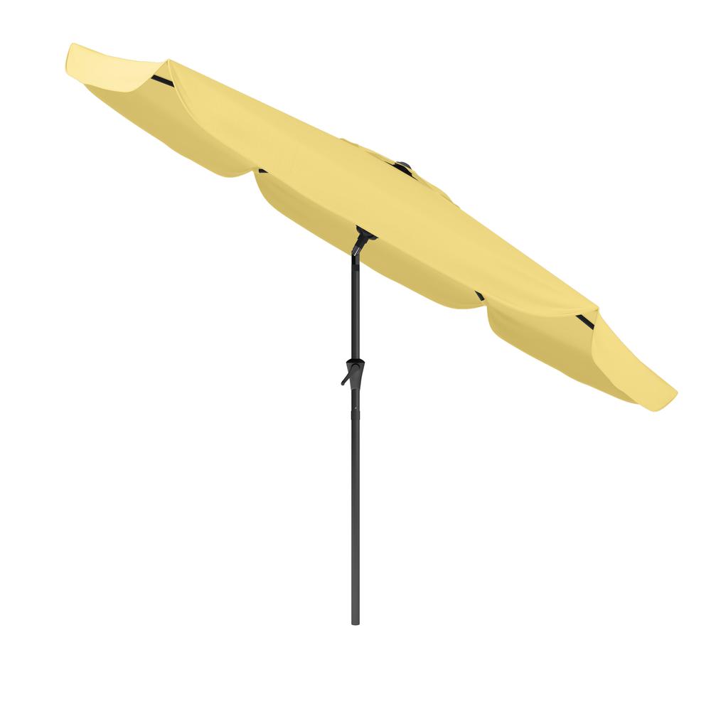 10ft Round Tilting Yellow Patio Umbrella and Round Umbrella Base. Picture 8