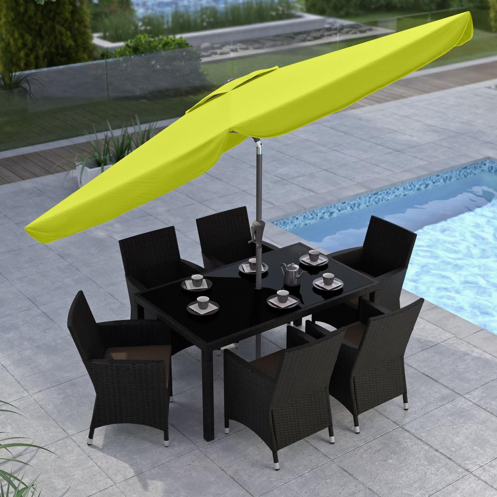Tilting Patio Umbrella in Lime Green. Picture 3