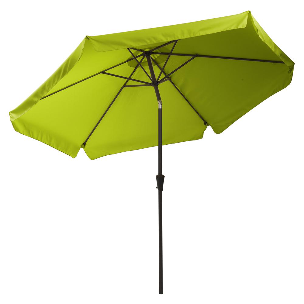 10ft Round Tilting Lime Green Patio Umbrella and Round Umbrella Base. Picture 7