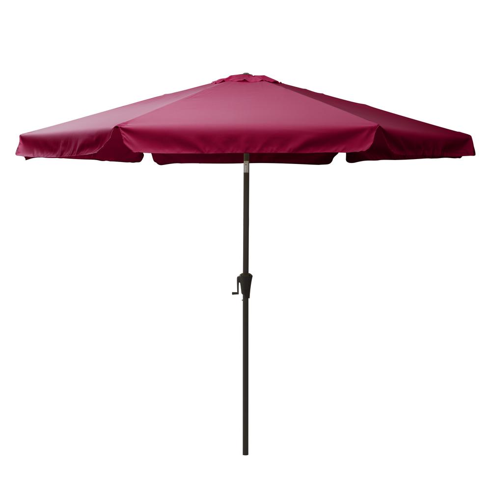 Tilting Patio Umbrella in Wine Red. Picture 1