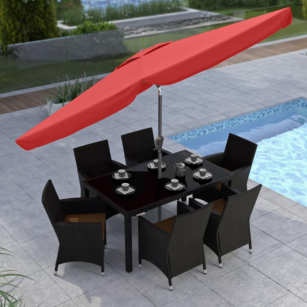 Tilting Patio Umbrella in Crimson Red. Picture 3
