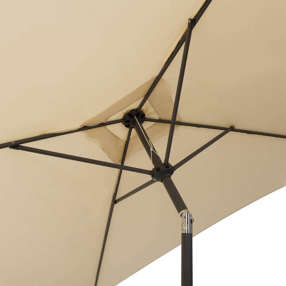9ft Square Tilting Warm White Patio Umbrella with Umbrella Base. Picture 9