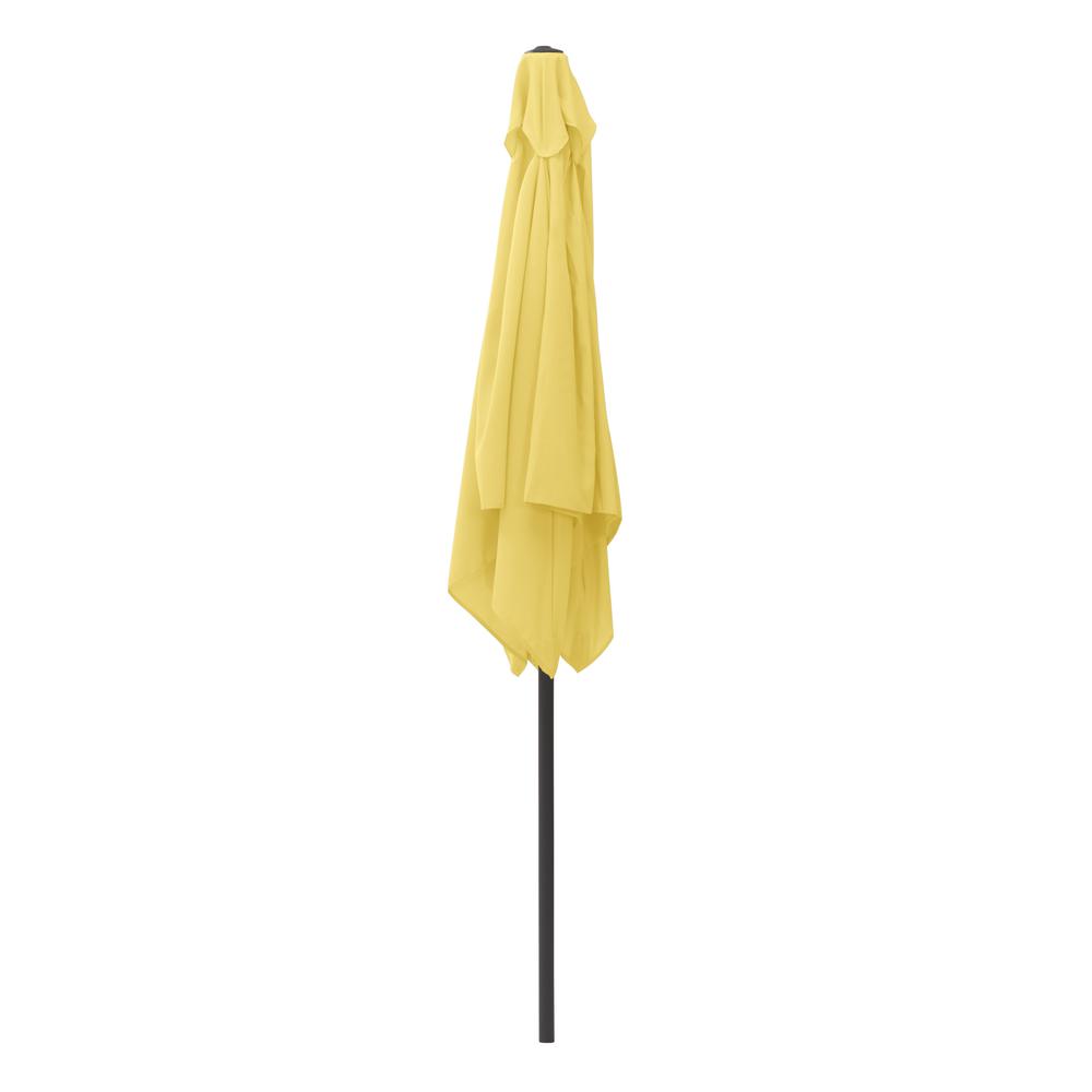9ft Square Tilting Yellow Patio Umbrella with Umbrella Base. Picture 8