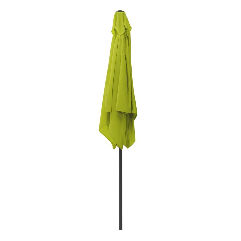 9ft Square Tilting Lime Green Patio Umbrella with Umbrella Base. Picture 8