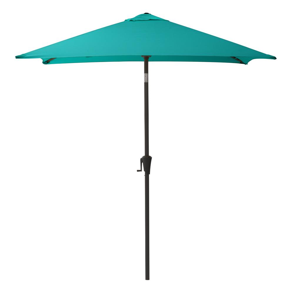 Square Patio Umbrella in Turquoise Blue. Picture 1
