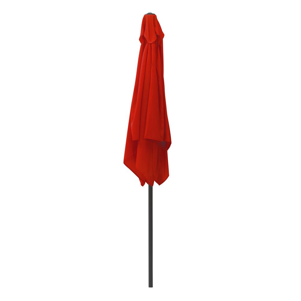 9ft Square Tilting Crimson Red Patio Umbrella with Umbrella Base. Picture 8