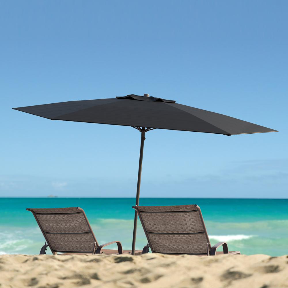 UV and Wind Resistant Beach/Patio Umbrella in Black. Picture 4
