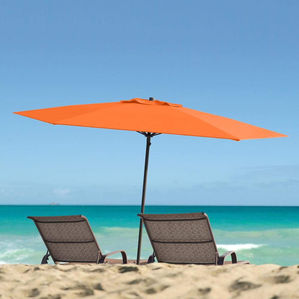 UV and Wind Resistant Beach/Patio Umbrella in Orange. Picture 4