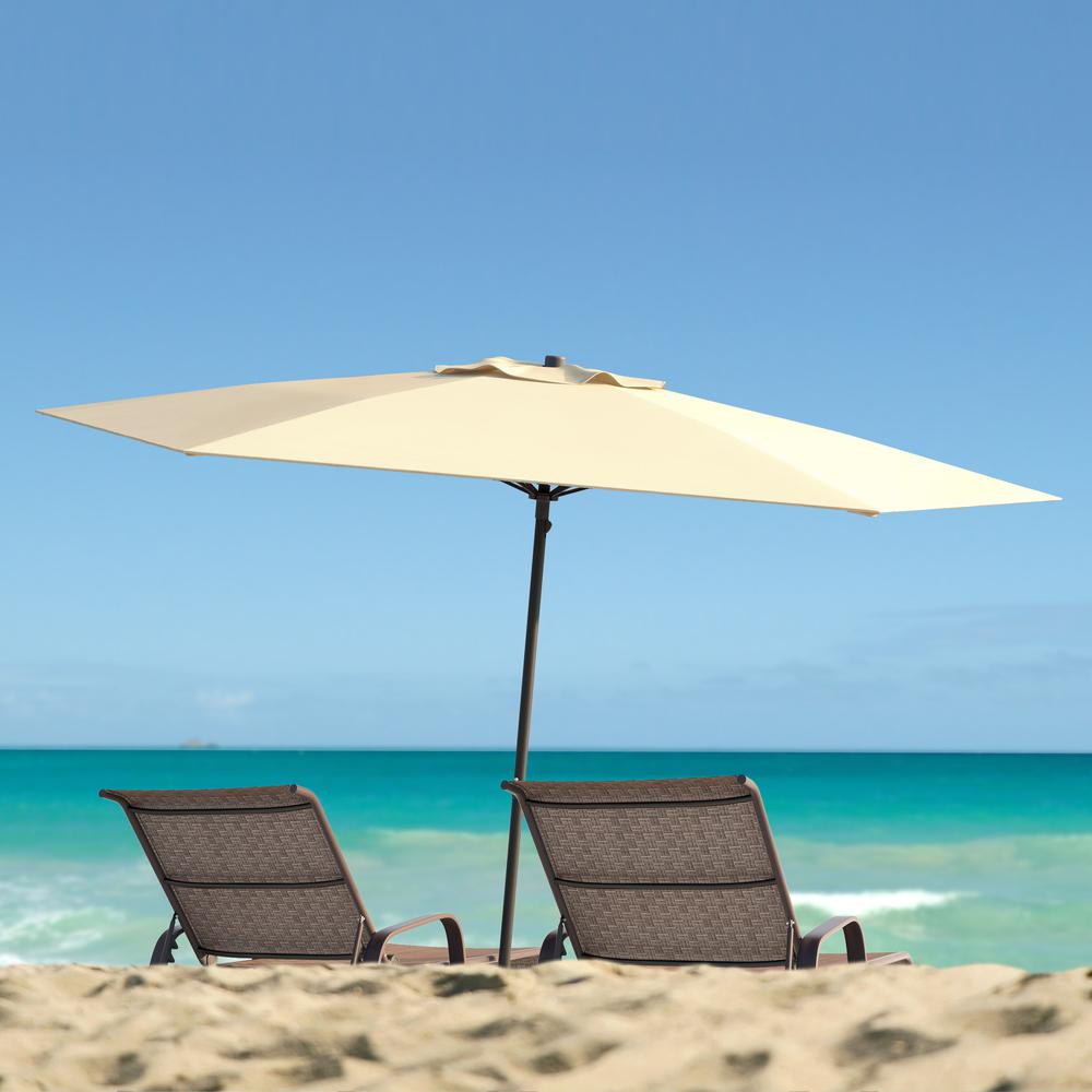 UV and Wind Resistant Beach/Patio Umbrella in Warm White. Picture 4