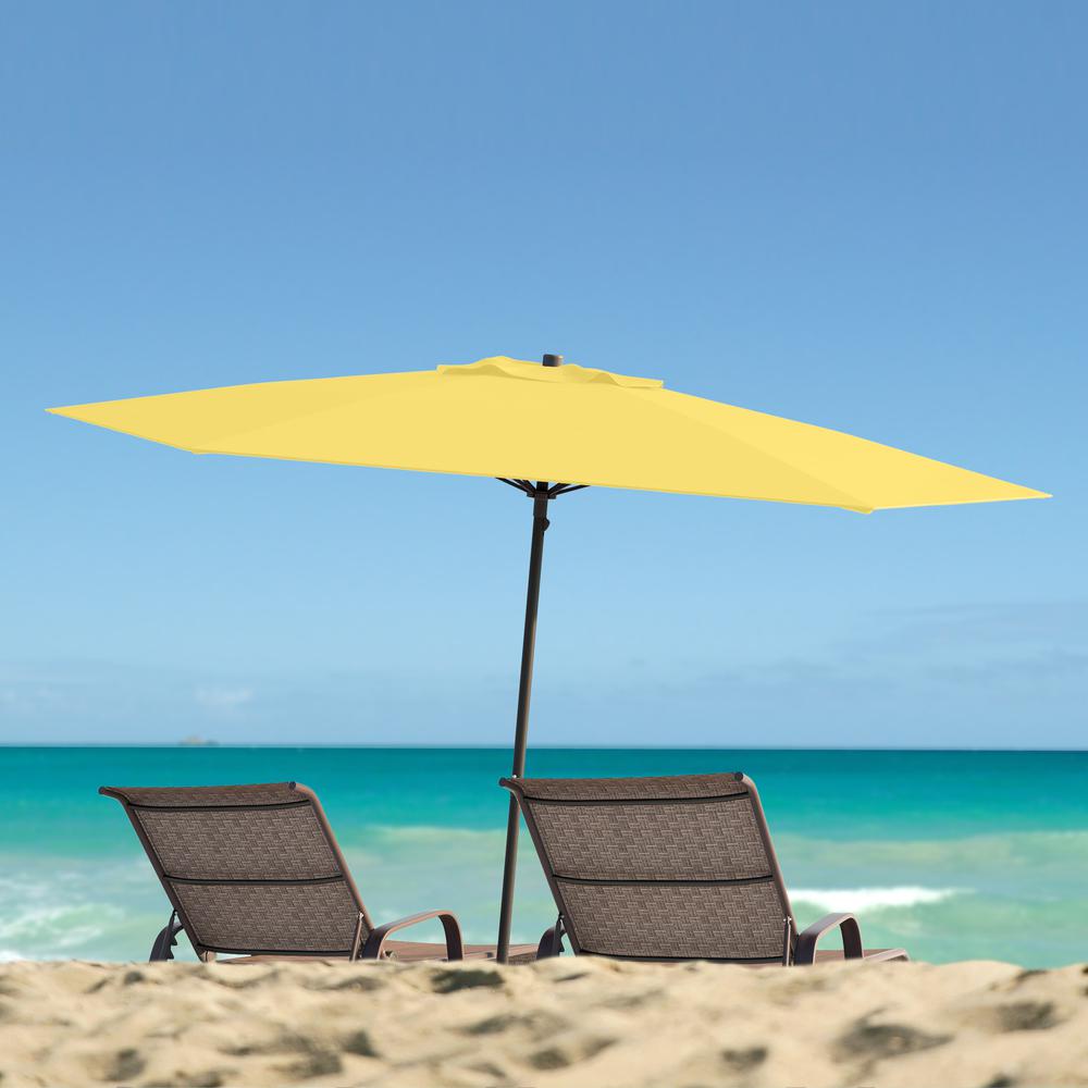 UV and Wind Resistant Beach/Patio Umbrella in Yellow. Picture 4