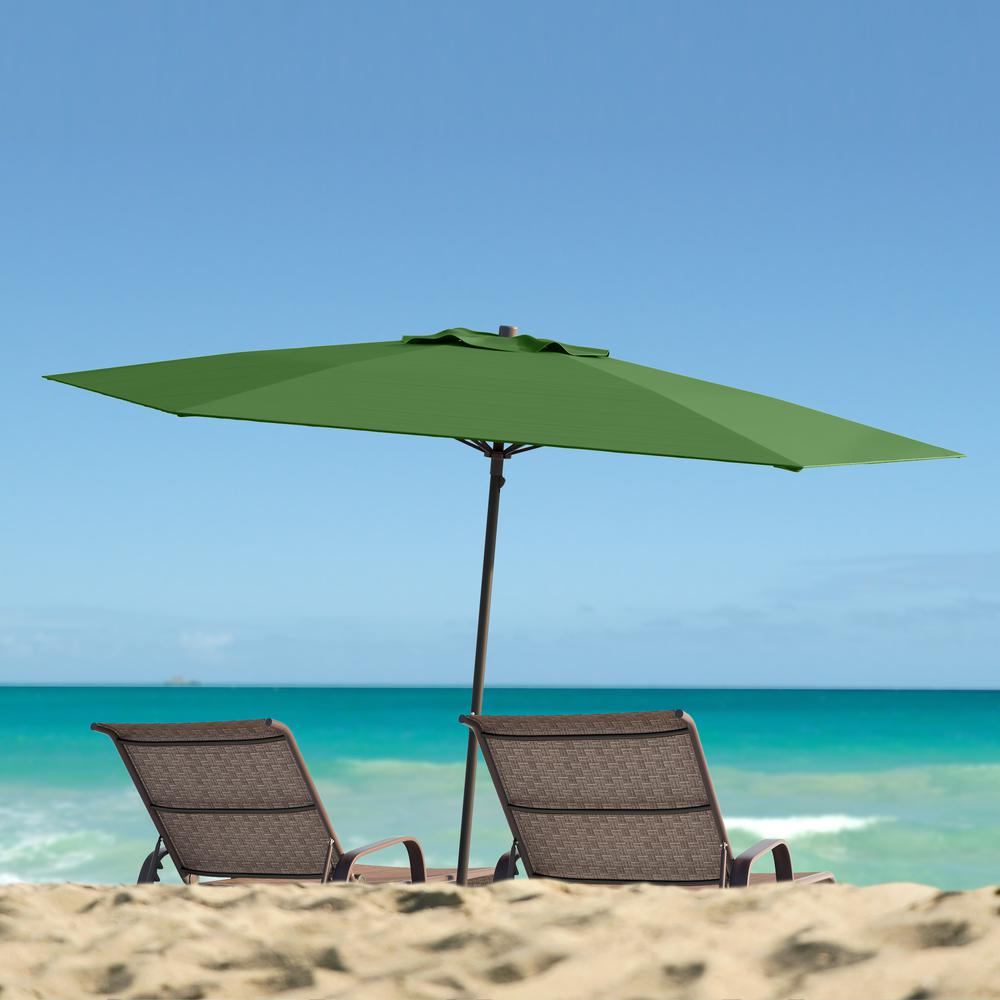 UV and Wind Resistant Beach/Patio Umbrella in Forest Green. Picture 4