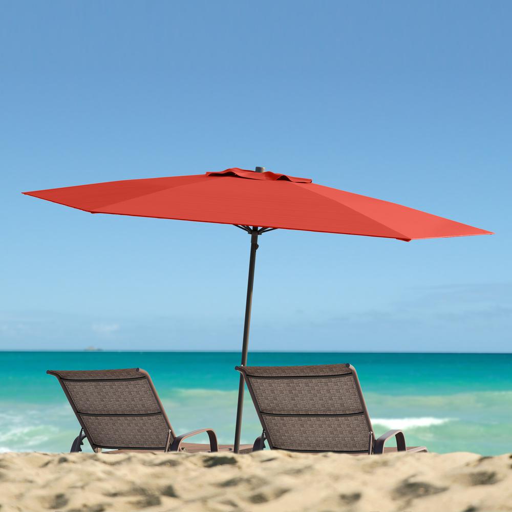UV and Wind Resistant Beach/Patio Umbrella in Crimson Red. Picture 4