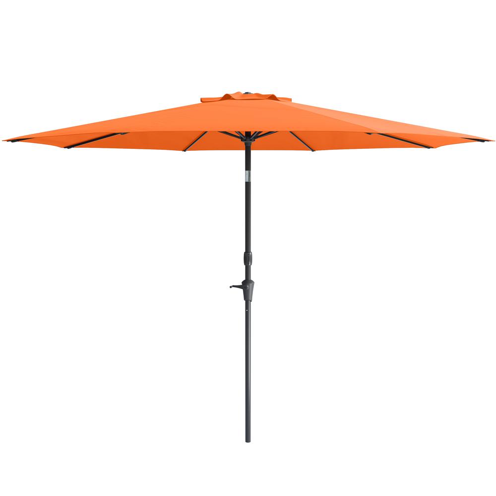 10ft UV and Wind Resistant Tilting Orange Patio Umbrella and Base. Picture 7