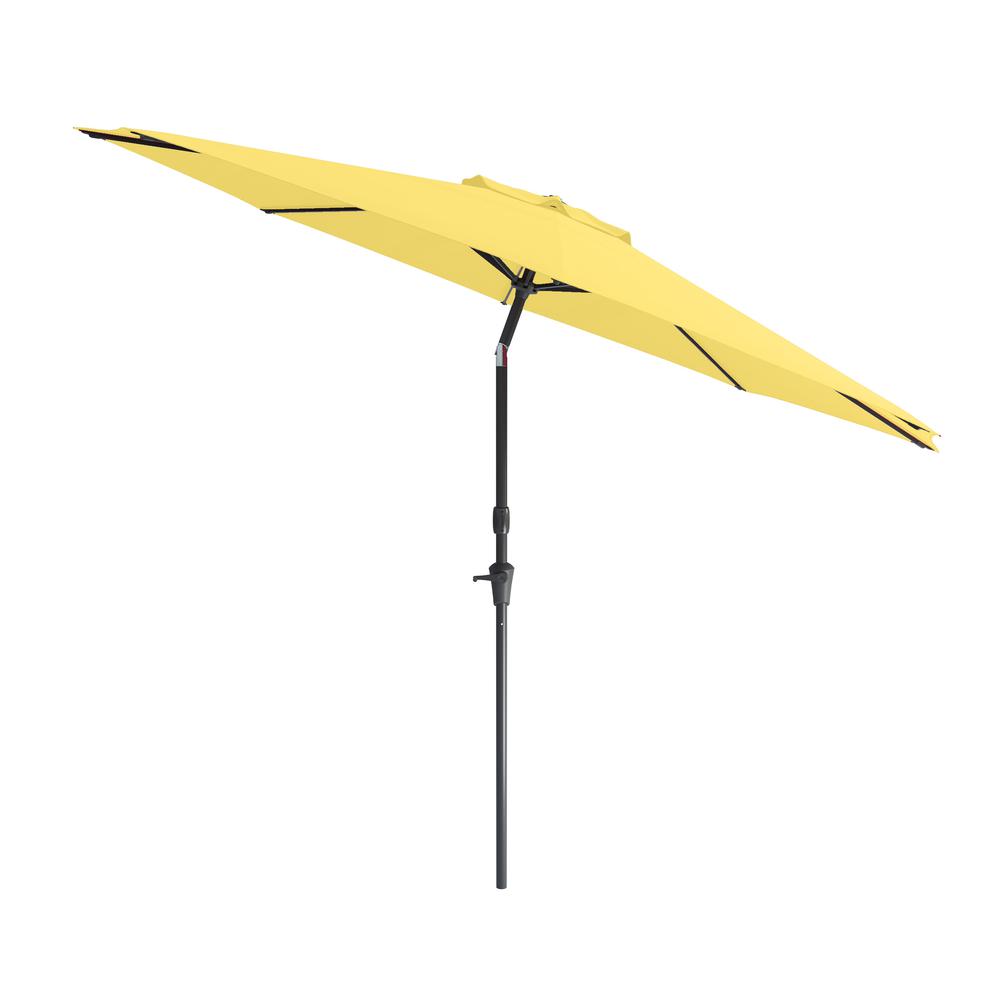 Wind Resistant Tilting Patio Umbrella in Yellow. Picture 1