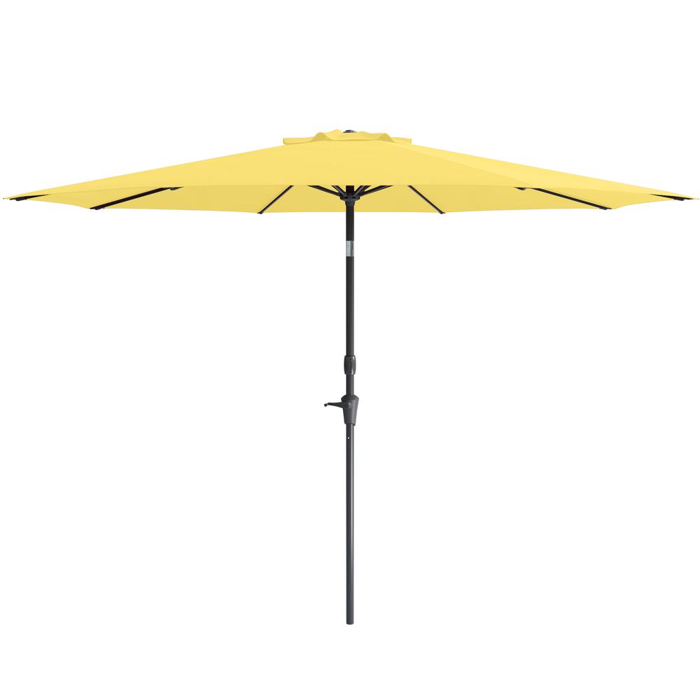 Wind Resistant Tilting Patio Umbrella in Yellow. Picture 2