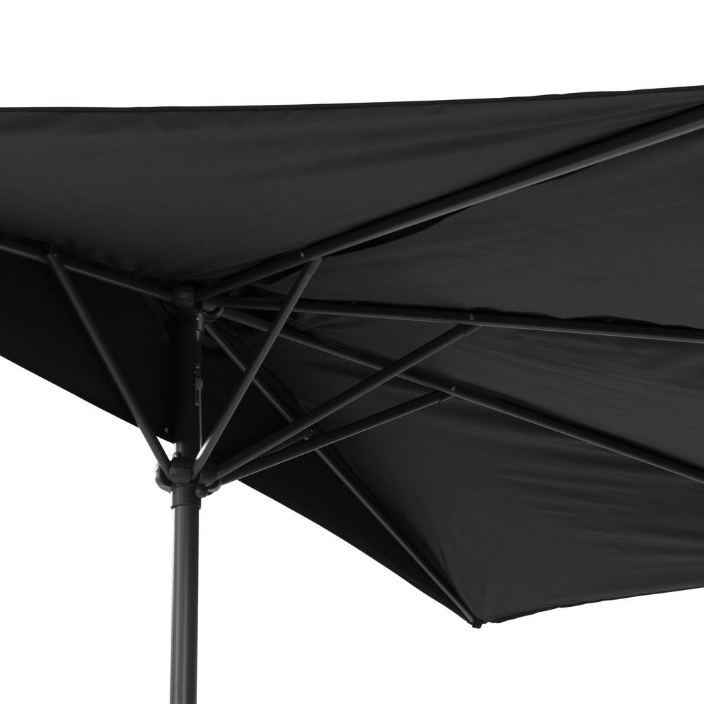 CorLiving 8.5Ft UV Resistant Half Umbrella Black. Picture 11