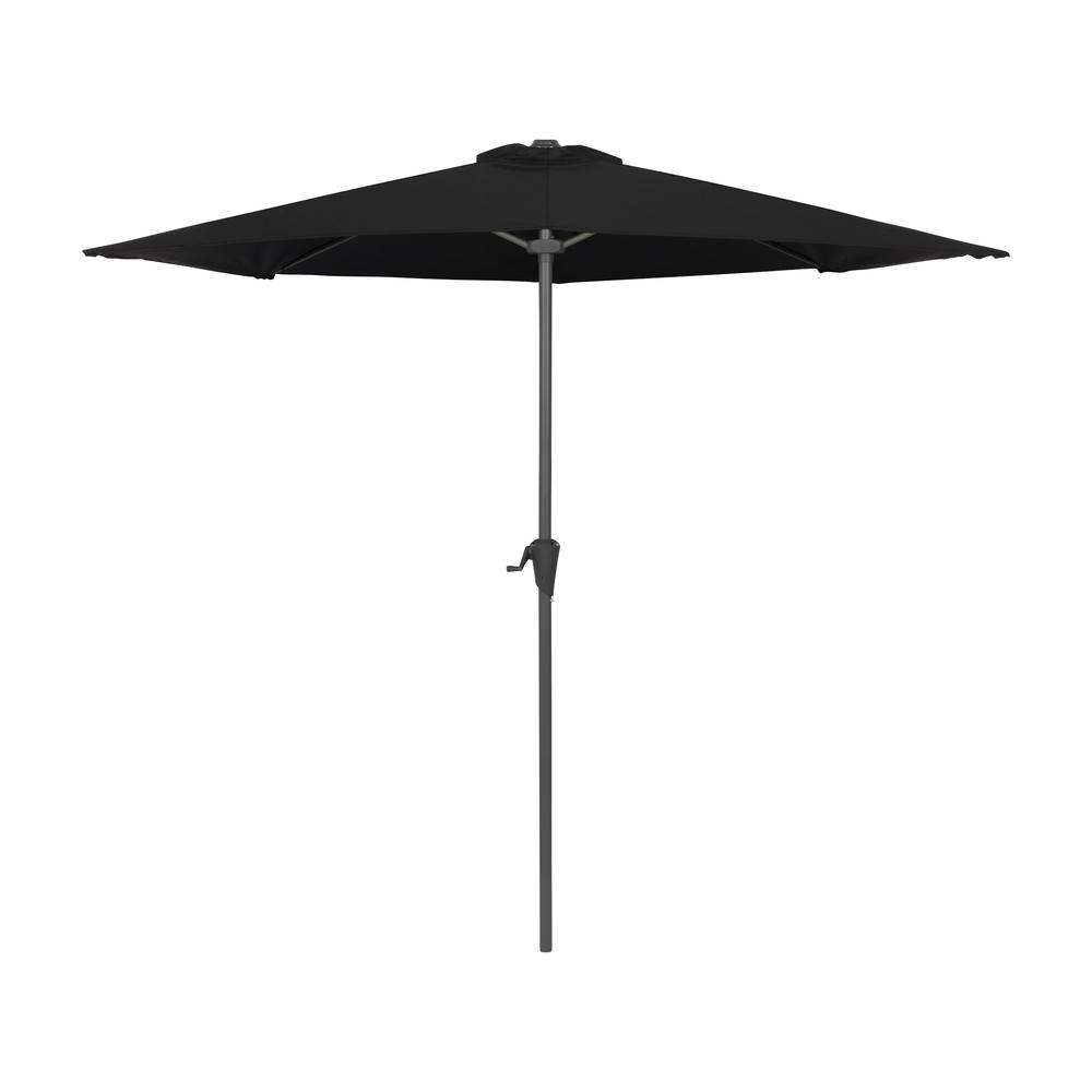 CorLiving 8.5Ft UV Resistant Half Umbrella Black. Picture 3