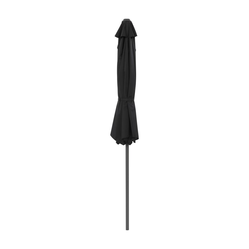 CorLiving 8.5Ft UV Resistant Half Umbrella Black. Picture 4
