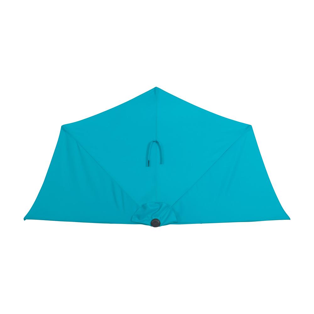 CorLiving 8.5Ft UV Resistant Half Umbrella Turquoise Blue. Picture 10