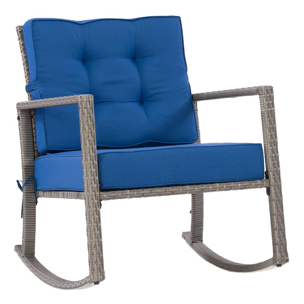 CorLiving Parksville Patio Rocking Chair. Picture 2