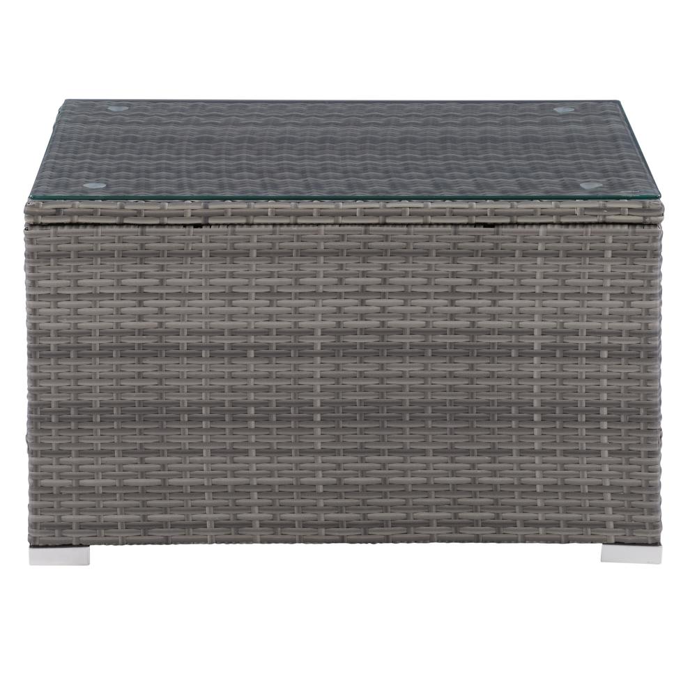 CorLiving Parksville Patio Square Coffee Table in Blended Grey. Picture 2