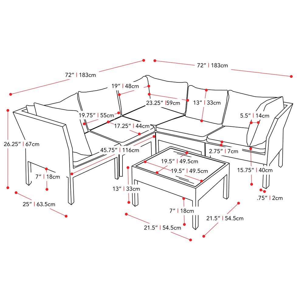 CorLiving - Parksville Patio Sectional 6pc. Picture 4