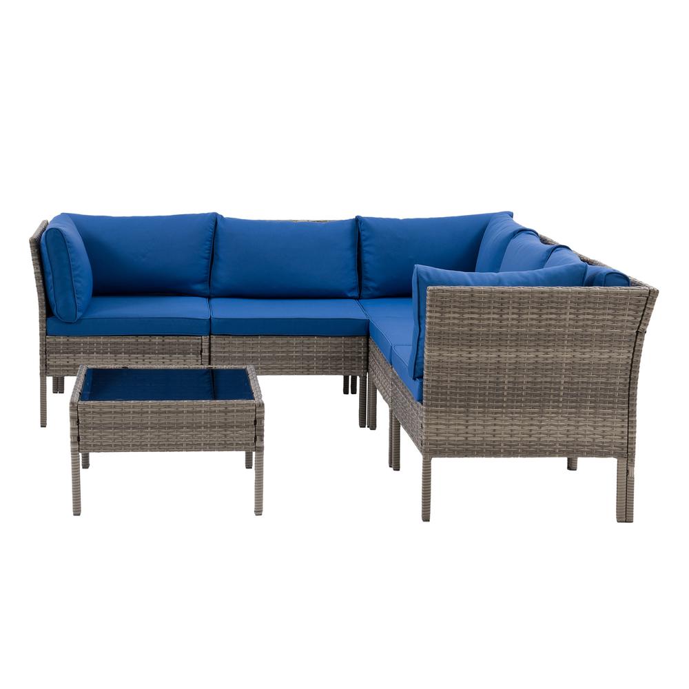 CorLiving Parksville Patio Sectional 6pc. Picture 1