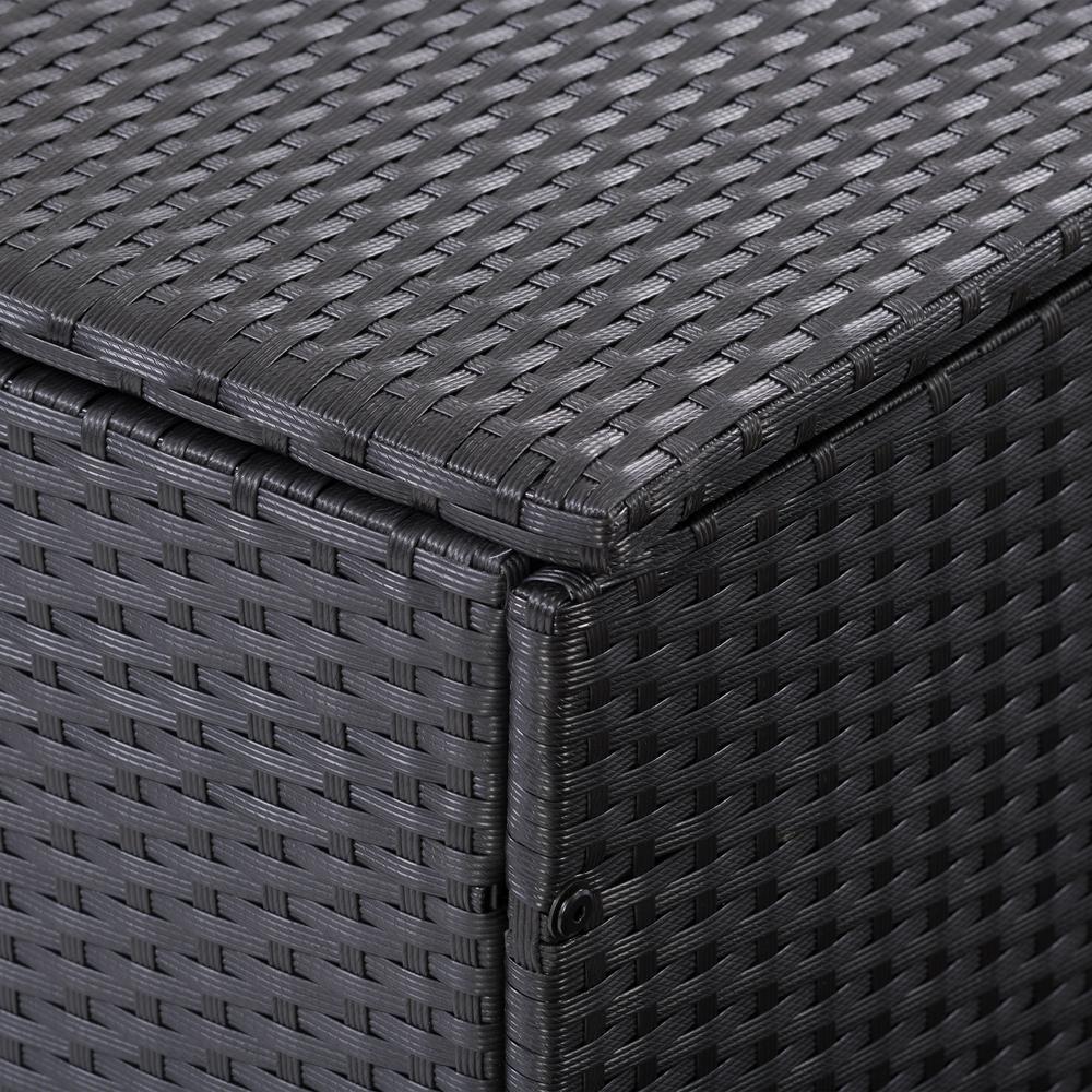 CorLiving Patio Cushion Box - Black Finish/Ash Grey Liner. Picture 8