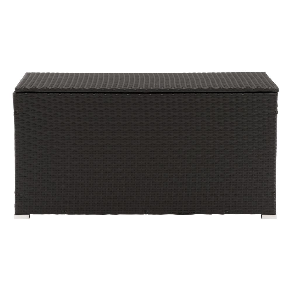 CorLiving Patio Cushion Box - Black Finish/Ash Grey Liner. Picture 1