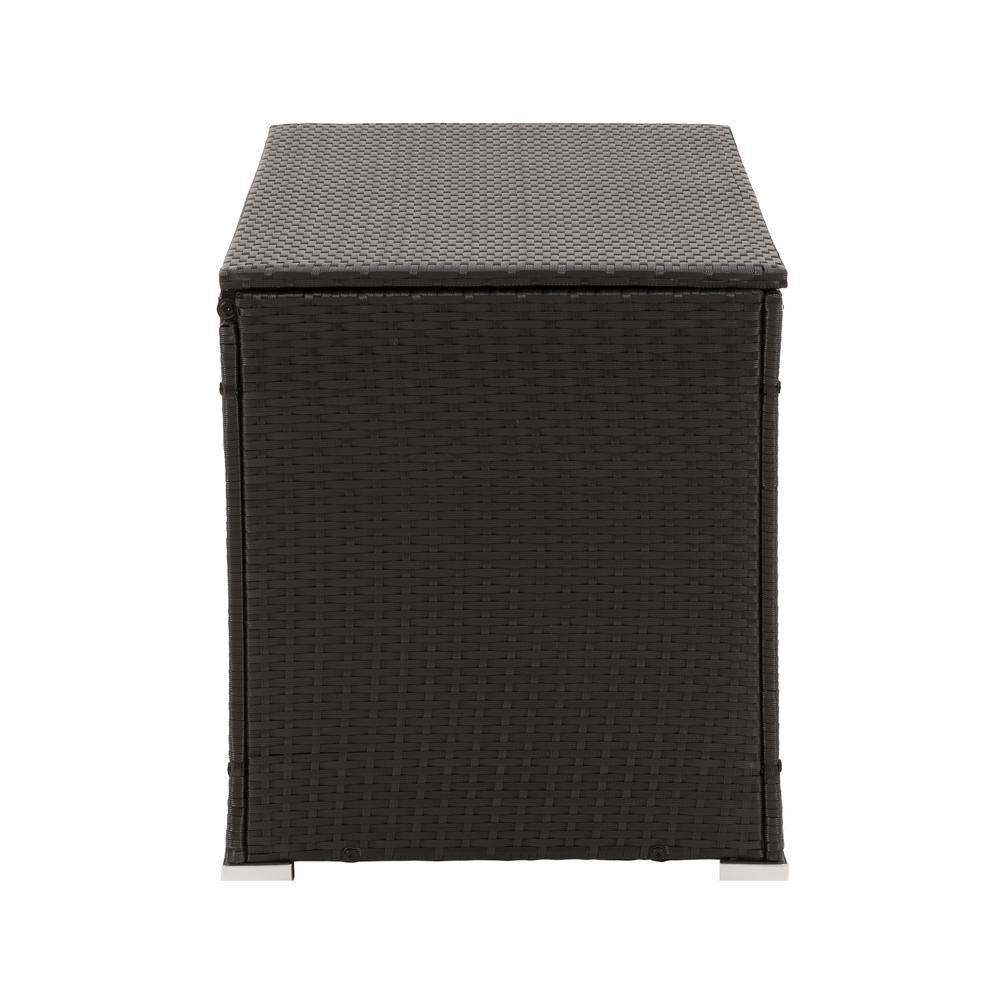 CorLiving Patio Cushion Box - Black Finish/Ash Grey Liner. Picture 4