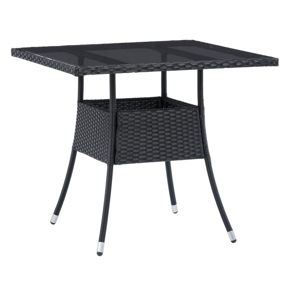 CorLiving Parksville Patio Square Dining Table in Black. Picture 2