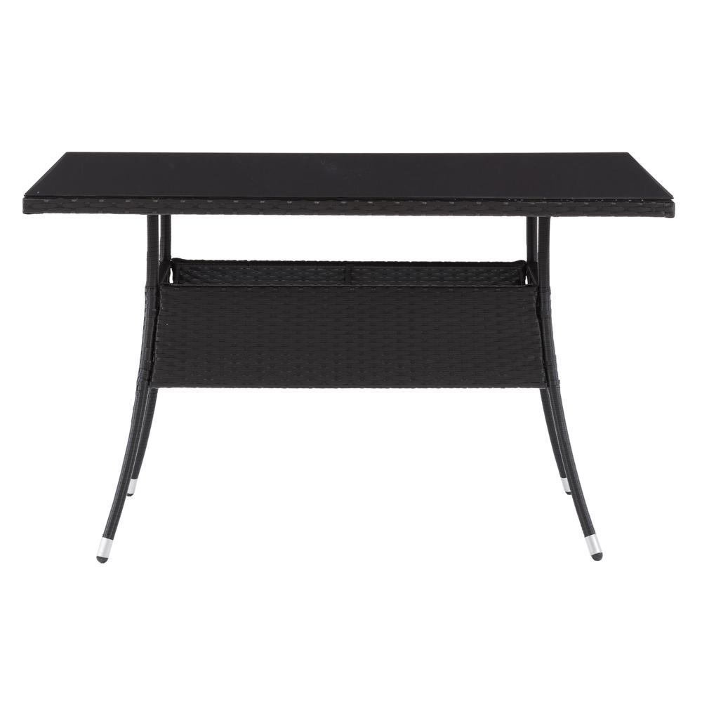 CorLiving Parksville Patio Rectangular Dining Table in Black. Picture 1