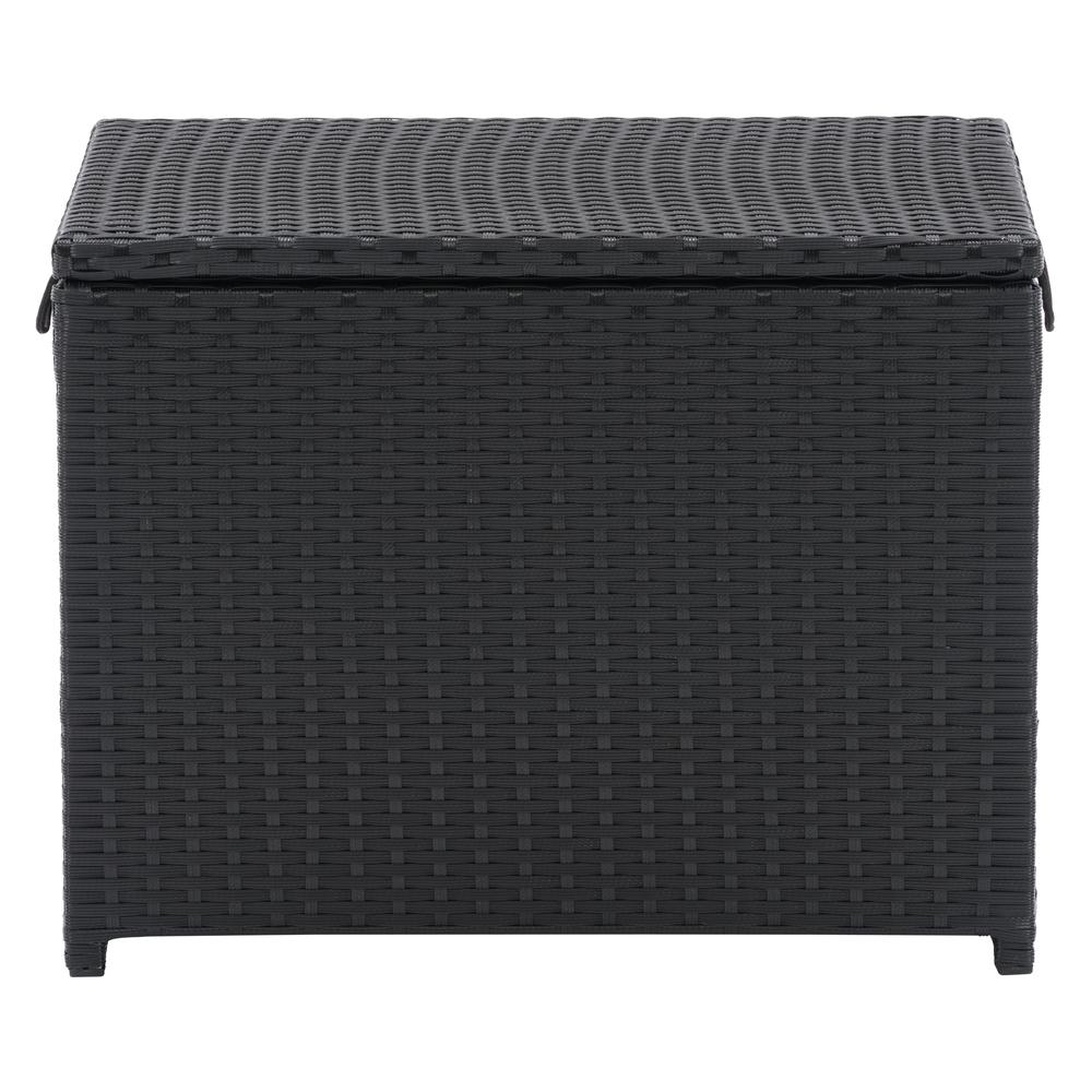 CorLiving Parksville Black Rattan Insulated Cooler Table. Picture 1
